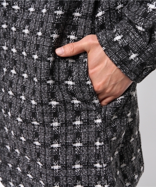 OUTLET(アウトレット)の「【Lui's】ロング柄ジャケット(その他アウター・メンズ・ブルー/ホワイト・MEDIUM/SMALL)」の3枚目の写真