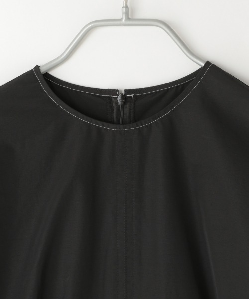 yuw（ユウ）の「ハイショクステッチワンピース　259713（ワンピース・レディース・ブラック/ベージュ・FREE）」の8枚目の写真