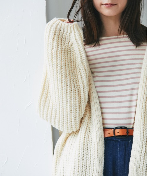 and R（アンドアール）の「ボリュームカーディガン（カーディガン/ボレロ・レディース・グレー/オフホワイト/ライトブラウン・FREE）」の10枚目の写真