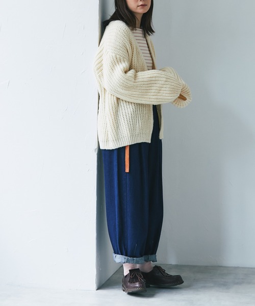 and R（アンドアール）の「ボリュームカーディガン（カーディガン/ボレロ・レディース・グレー/オフホワイト/ライトブラウン・FREE）」の16枚目の写真