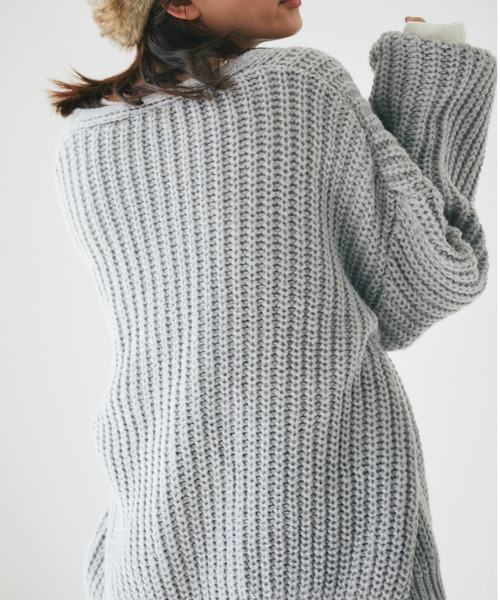 and R（アンドアール）の「ボリュームカーディガン（カーディガン/ボレロ・レディース・グレー/オフホワイト/ライトブラウン・FREE）」の15枚目の写真