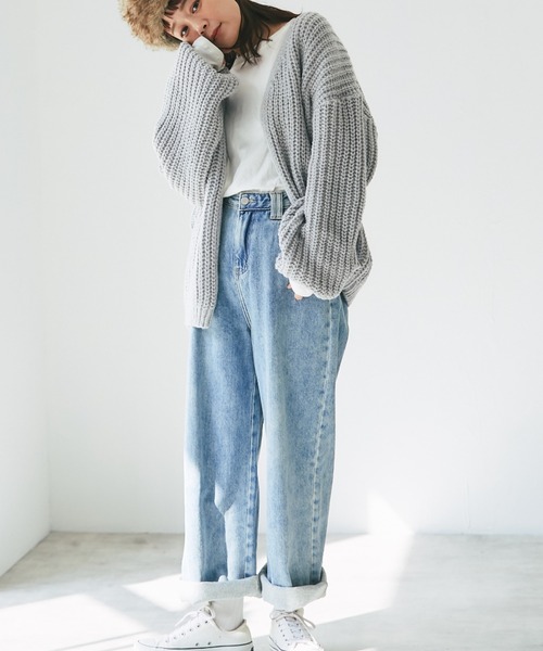 and R（アンドアール）の「ボリュームカーディガン（カーディガン/ボレロ・レディース・グレー/オフホワイト/ライトブラウン・FREE）」の12枚目の写真
