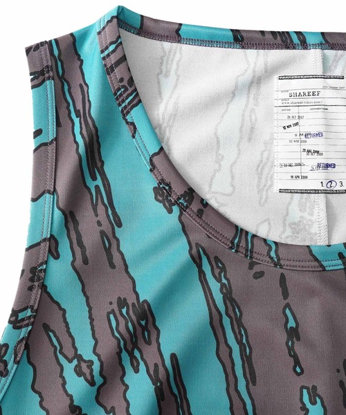 SHAREEF（シャリーフ）の「BRUSH PAINT TUNKTOP（タンクトップ・メンズ・ライトブルー/パープル/ターコイズブルー・1/2）」の7枚目の写真