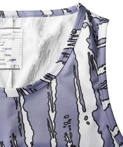 SHAREEF（シャリーフ）の「BRUSH PAINT TUNKTOP（タンクトップ・メンズ・ライトブルー/パープル/ターコイズブルー・1/2）」の10枚目の写真