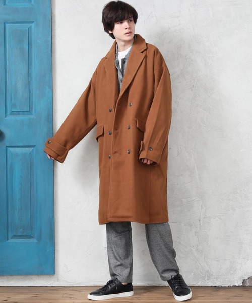 ARCADE(アーケード)の「テックメルトンダブルチェスターコート(チェスターコート・メンズ・その他/ダークネイビー/キャメル/キナリ/ブラック・L/XL/M)」の11枚目の写真