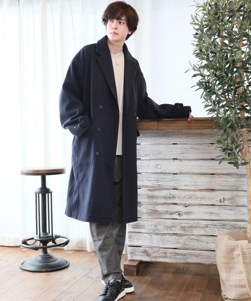 ARCADE(アーケード)の「テックメルトンダブルチェスターコート(チェスターコート・メンズ・その他/ダークネイビー/キャメル/キナリ/ブラック・L/XL/M)」の10枚目の写真