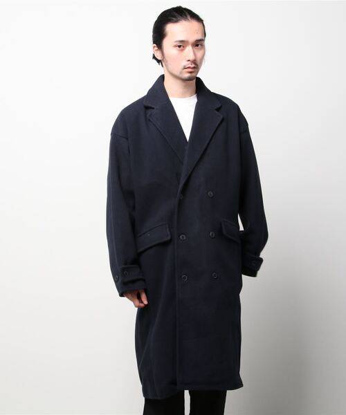 ARCADE(アーケード)の「テックメルトンダブルチェスターコート(チェスターコート・メンズ・その他/ダークネイビー/キャメル/キナリ/ブラック・L/XL/M)」の6枚目の写真