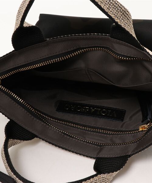 VIOLAd'ORO（ヴィオラドーロ）の「【VIOLAd'ORO/ヴィオラドーロ】GINO ナイロントートバッグS（ショルダーバッグ・レディース・ブラック/カーキ/グレイッシュベージュ/ネイビー・FREE）」の10枚目の写真