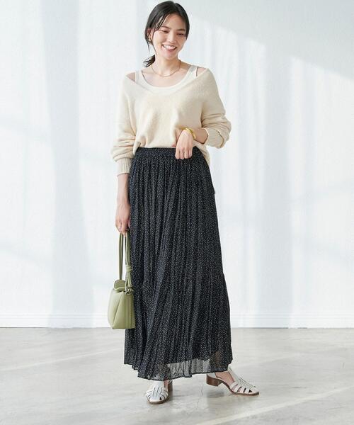 green label relaxing（グリーンレーベルリラクシング）の「ロービング DEEP Vネック プルオーバー ニット -ウォッシャブル-（ニット/セーター・レディース・オフホワイト/ピンク/モカ・FREE）」の16枚目の写真