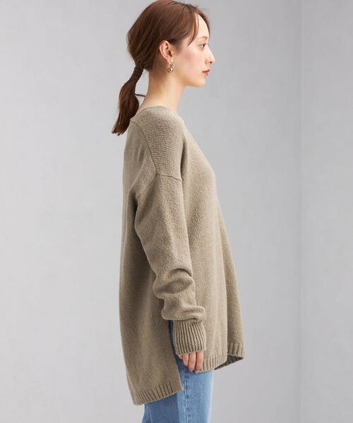 green label relaxing（グリーンレーベルリラクシング）の「ロービング DEEP Vネック プルオーバー ニット -ウォッシャブル-（ニット/セーター・レディース・オフホワイト/ピンク/モカ・FREE）」の11枚目の写真