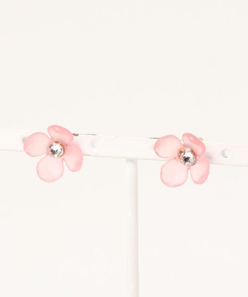 tone(トーン)の「【LoveAmooN】swarovski×flower pink (MA)(ピアス(両耳用)・レディース・ゴールド・FREE)」の3枚目の写真