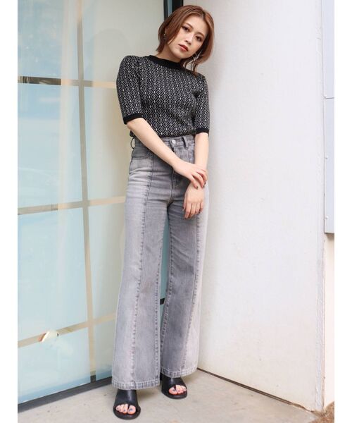 MURUA（ムルーア）の「センターステッチサンダル（サンダル・レディース・ブラック/ベージュ・35/36/37）」の5枚目の写真