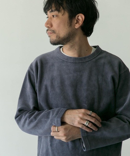 URBAN RESEARCH DOORS（アーバンリサーチドアーズ）の「コーデュロイロングスリーブTシャツ（Tシャツ/カットソー・メンズ・ホワイト/ブラウン/グレー系その他/ピンクベージュ・40/38）」の3枚目の写真