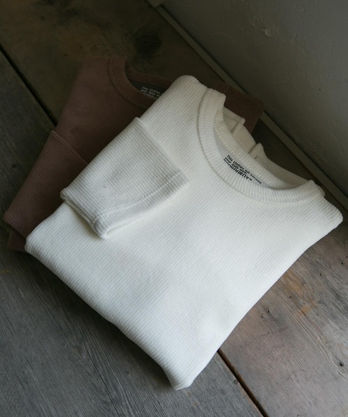 URBAN RESEARCH DOORS（アーバンリサーチドアーズ）の「コーデュロイロングスリーブTシャツ（Tシャツ/カットソー・メンズ・ホワイト/ブラウン/グレー系その他/ピンクベージュ・40/38）」の2枚目の写真