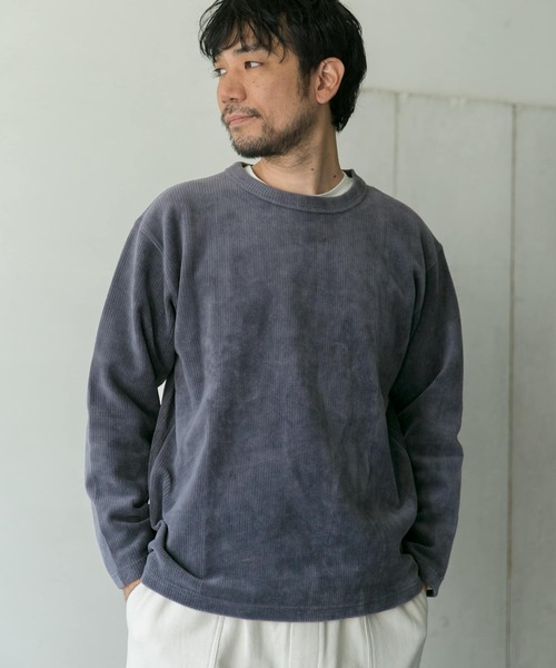 URBAN RESEARCH DOORS（アーバンリサーチドアーズ）の「コーデュロイロングスリーブTシャツ（Tシャツ/カットソー・メンズ・ホワイト/ブラウン/グレー系その他/ピンクベージュ・40/38）」の6枚目の写真