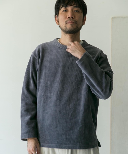 URBAN RESEARCH DOORS（アーバンリサーチドアーズ）の「コーデュロイロングスリーブTシャツ（Tシャツ/カットソー・メンズ・ホワイト/ブラウン/グレー系その他/ピンクベージュ・40/38）」の10枚目の写真