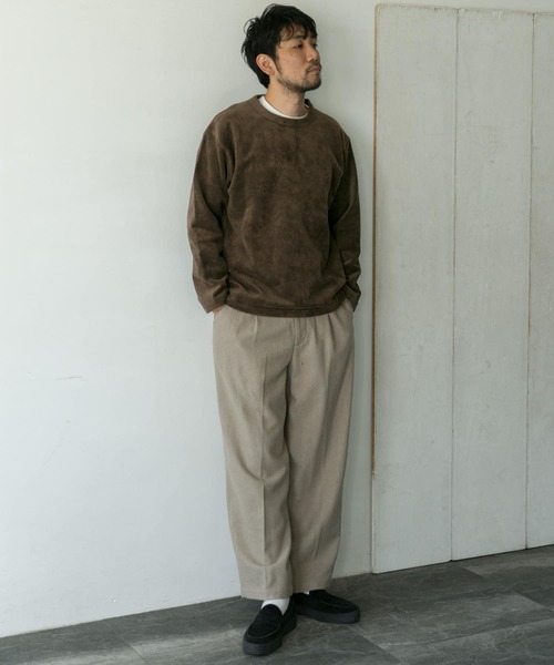 URBAN RESEARCH DOORS（アーバンリサーチドアーズ）の「コーデュロイロングスリーブTシャツ（Tシャツ/カットソー・メンズ・ホワイト/ブラウン/グレー系その他/ピンクベージュ・40/38）」の11枚目の写真