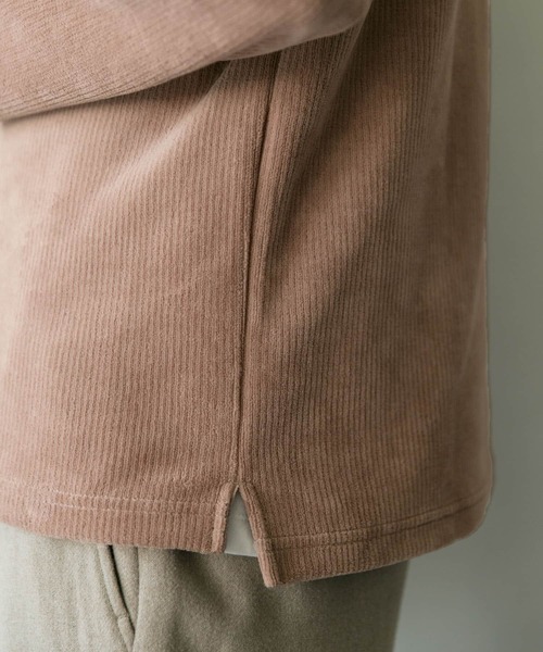 URBAN RESEARCH DOORS（アーバンリサーチドアーズ）の「コーデュロイロングスリーブTシャツ（Tシャツ/カットソー・メンズ・ホワイト/ブラウン/グレー系その他/ピンクベージュ・40/38）」の15枚目の写真