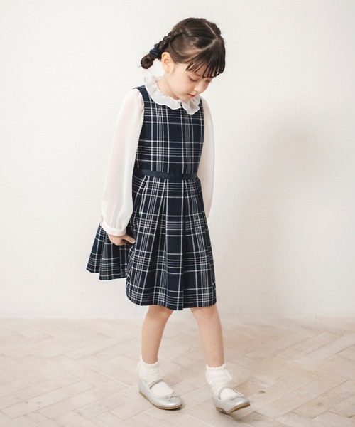 BRANSHES(ブランシェス)の「【キメ服】チェック柄ジャンパースカート(ジャンパースカート・キッズ・ネイビー・110cm/120cm/130cm)」の19枚目の写真