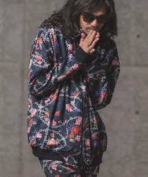 GLIMCLAP（グリムクラップ）の「mpa2771-Floral & Chain graphic & zip bias design hoodie パーカー（その他アウター・メンズ）」