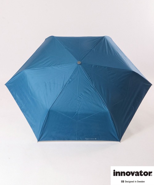 innovator(イノベーター)の「innovator 晴雨兼用自動開閉傘 55cm(折りたたみ傘・レディース・グリーン/オレンジ/ブルー系その他/ブルー/ブラック/B/C/A・55)」の5枚目の写真