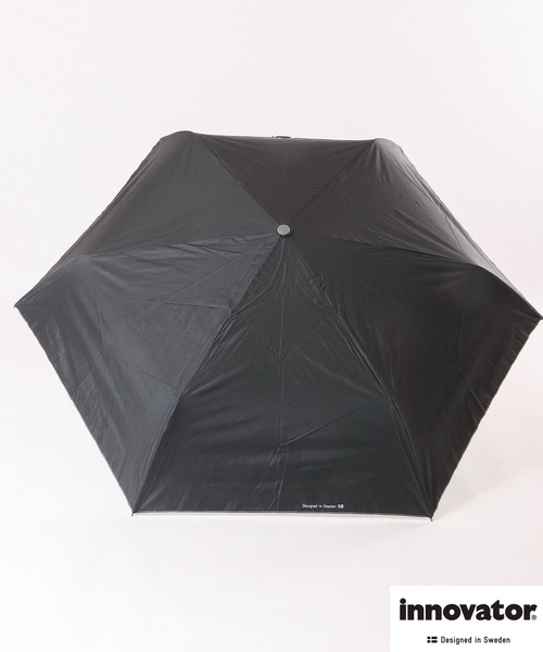 innovator(イノベーター)の「innovator 晴雨兼用自動開閉傘 55cm(折りたたみ傘・レディース・グリーン/オレンジ/ブルー系その他/ブルー/ブラック/B/C/A・55)」の2枚目の写真