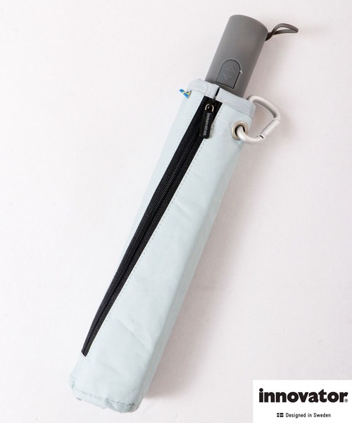 innovator(イノベーター)の「innovator 晴雨兼用自動開閉傘 55cm(折りたたみ傘・レディース・グリーン/オレンジ/ブルー系その他/ブルー/ブラック/B/C/A・55)」の14枚目の写真