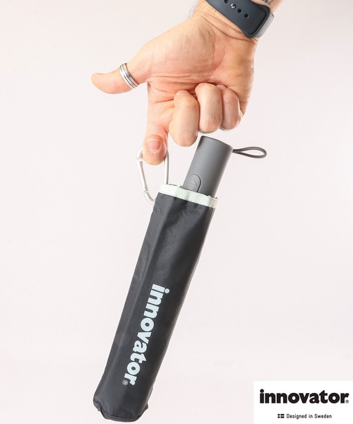 innovator(イノベーター)の「innovator 晴雨兼用自動開閉傘 55cm(折りたたみ傘・レディース・グリーン/オレンジ/ブルー系その他/ブルー/ブラック/B/C/A・55)」の19枚目の写真