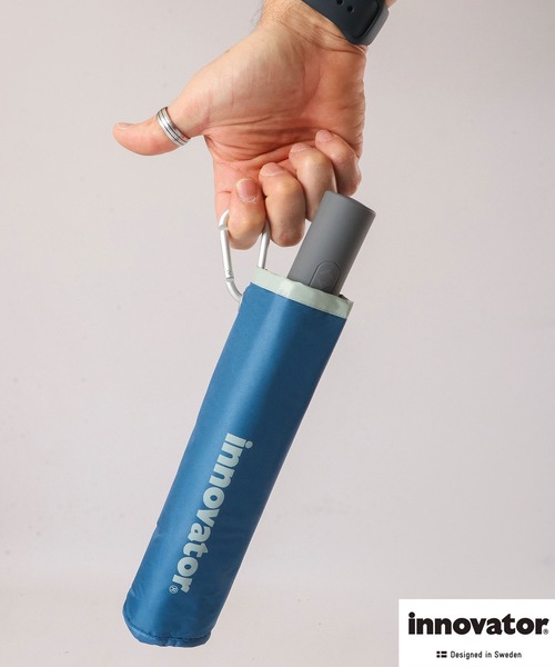 innovator(イノベーター)の「innovator 晴雨兼用自動開閉傘 55cm(折りたたみ傘・レディース・グリーン/オレンジ/ブルー系その他/ブルー/ブラック/B/C/A・55)」の21枚目の写真
