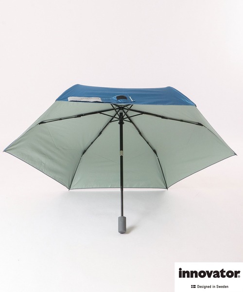 innovator(イノベーター)の「innovator 晴雨兼用自動開閉傘 55cm(折りたたみ傘・レディース・グリーン/オレンジ/ブルー系その他/ブルー/ブラック/B/C/A・55)」の9枚目の写真