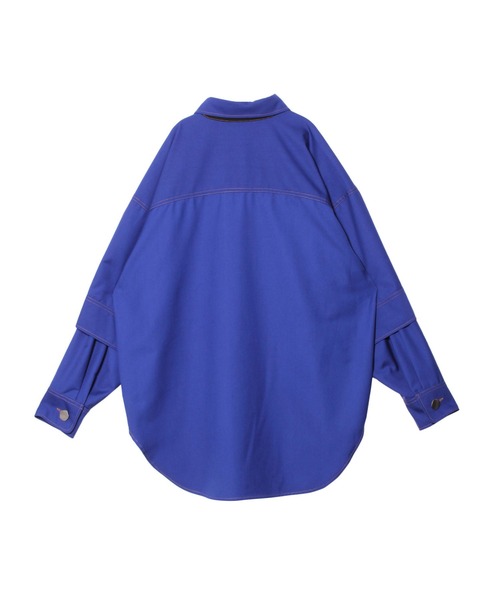 PAMEO POSE（パメオポーズ）の「Double Sleeve Shirts（シャツ/ブラウス・レディース・ブラック/ベージュ/オレンジ/ブルー・FREE）」の6枚目の写真