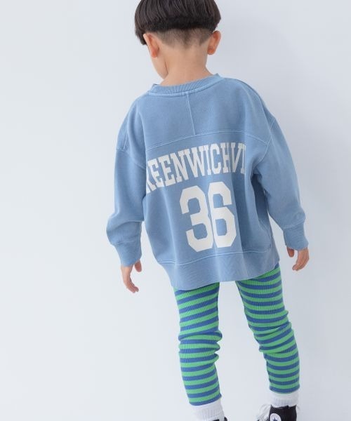 LOWRYS FARM（ローリーズファーム）の「ピグメントBIGプルオーバー　261896（スウェット・キッズ・イエロー/ブルー/アイボリー・110cm/120cm/130cm/140cm/150cm）」の3枚目の写真