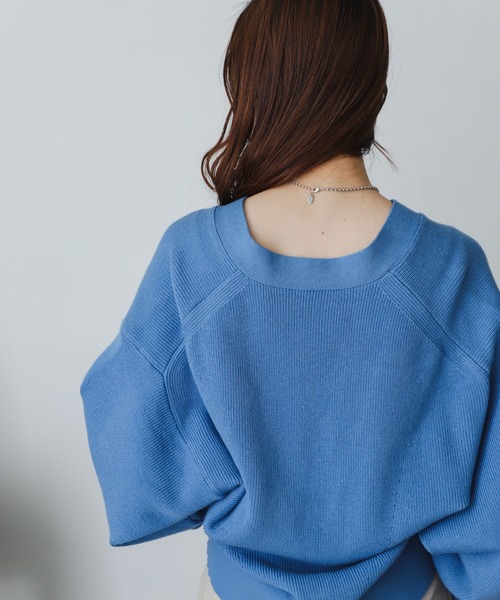 SENSE OF PLACE by URBAN RESEARCH（センスオブプレイスバイアーバンリサーチ）の「ボリュームスリーブカーディガン（カーディガン/ボレロ・レディース・ブラック/ブルー/アイボリー/グリーン・ONE）」の14枚目の写真