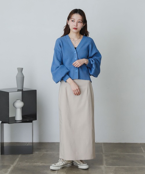 SENSE OF PLACE by URBAN RESEARCH（センスオブプレイスバイアーバンリサーチ）の「ボリュームスリーブカーディガン（カーディガン/ボレロ・レディース・ブラック/ブルー/アイボリー/グリーン・ONE）」の17枚目の写真