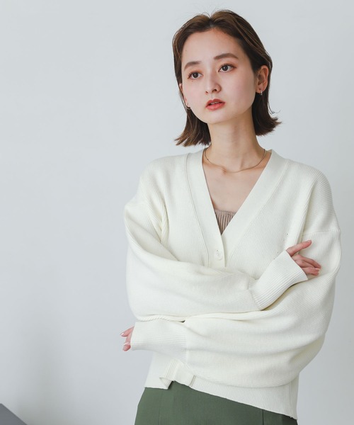 SENSE OF PLACE by URBAN RESEARCH（センスオブプレイスバイアーバンリサーチ）の「ボリュームスリーブカーディガン（カーディガン/ボレロ・レディース・ブラック/ブルー/アイボリー/グリーン・ONE）」の12枚目の写真