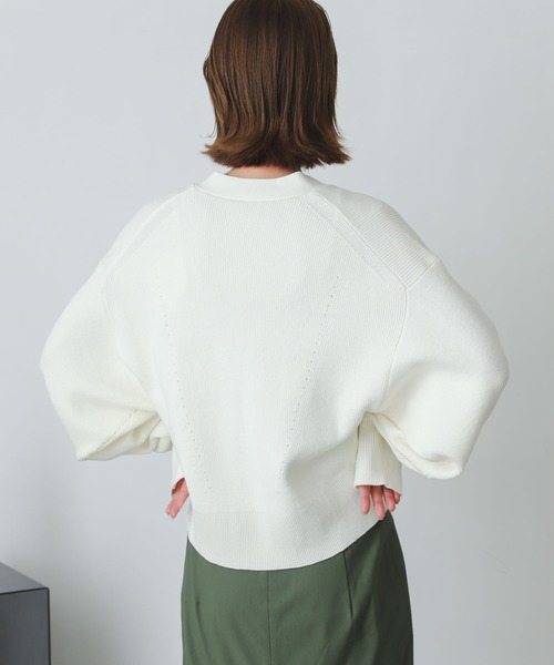 SENSE OF PLACE by URBAN RESEARCH（センスオブプレイスバイアーバンリサーチ）の「ボリュームスリーブカーディガン（カーディガン/ボレロ・レディース・ブラック/ブルー/アイボリー/グリーン・ONE）」の18枚目の写真