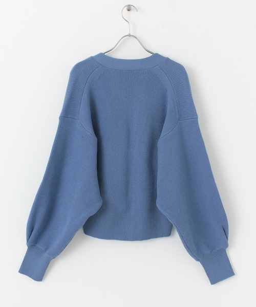 SENSE OF PLACE by URBAN RESEARCH（センスオブプレイスバイアーバンリサーチ）の「ボリュームスリーブカーディガン（カーディガン/ボレロ・レディース・ブラック/ブルー/アイボリー/グリーン・ONE）」の7枚目の写真