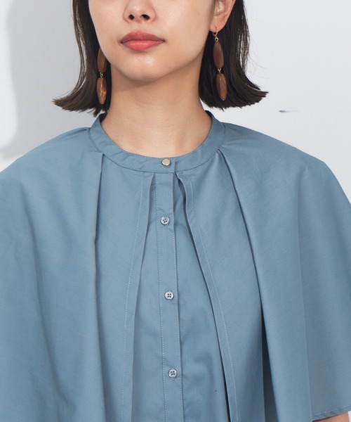 NOMINE（ノミネ）の「ギャザーボリューム襟カラーシャツ（シャツ/ブラウス・レディース・ホワイト/ブラック/ベージュ/セージグリーン・フリー）」の10枚目の写真