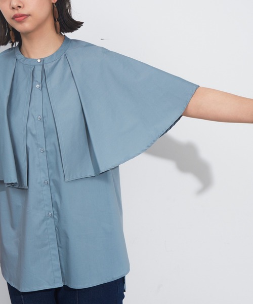 NOMINE（ノミネ）の「ギャザーボリューム襟カラーシャツ（シャツ/ブラウス・レディース・ホワイト/ブラック/ベージュ/セージグリーン・フリー）」の11枚目の写真