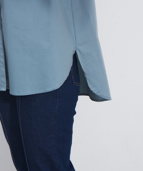 NOMINE（ノミネ）の「ギャザーボリューム襟カラーシャツ（シャツ/ブラウス・レディース・ホワイト/ブラック/ベージュ/セージグリーン・フリー）」の12枚目の写真