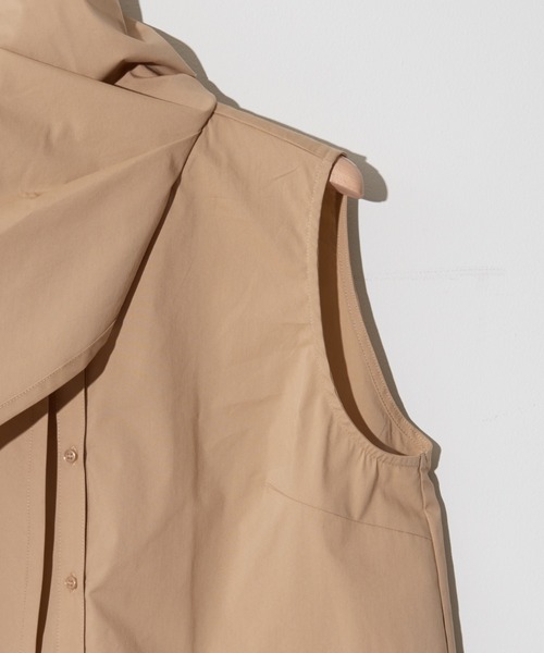 NOMINE（ノミネ）の「ギャザーボリューム襟カラーシャツ（シャツ/ブラウス・レディース・ホワイト/ブラック/ベージュ/セージグリーン・フリー）」の20枚目の写真