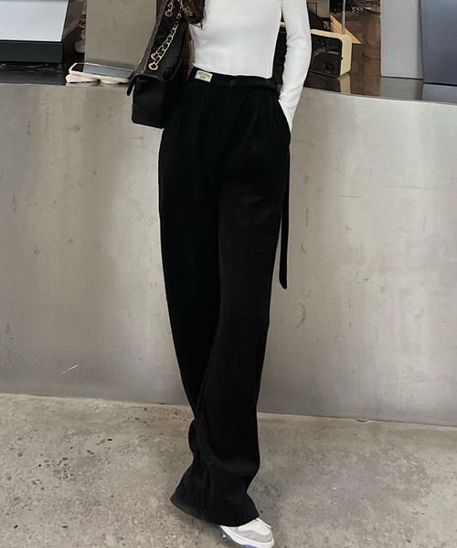 大人ハンサムリブワイドパンツ Zozotown限定