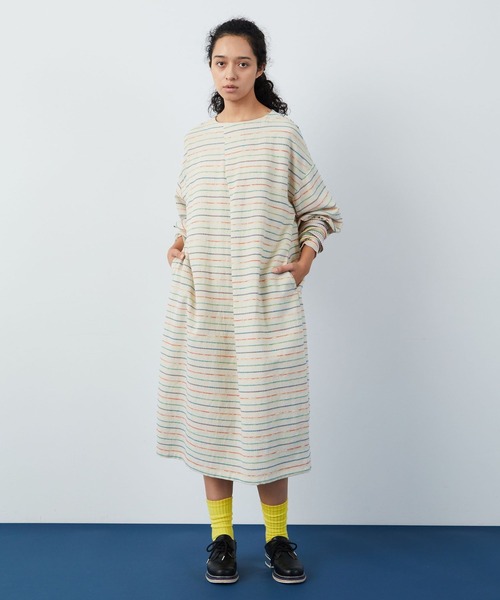 FRAPBOIS（フラボア）の「クラフトボーダー ワンピース（ワンピース・レディース・マルチ・1/0）」の14枚目の写真