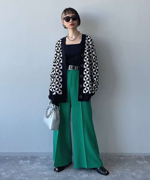 デザインリブニットタンク