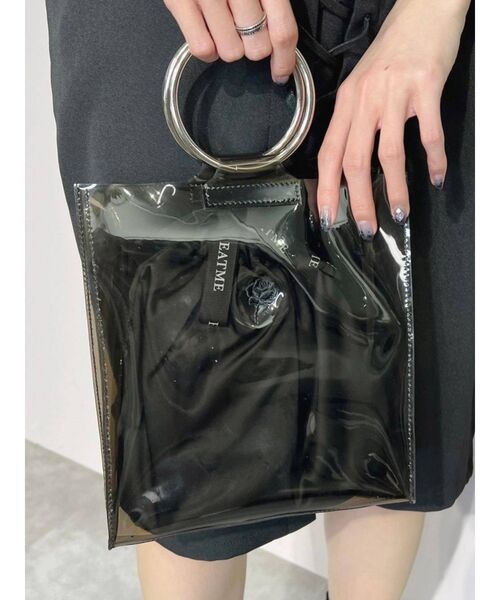 EATME（イートミー）の「PVC EATME BAG（ハンドバッグ・レディース・ブラック/クリア・FREE）」の5枚目の写真