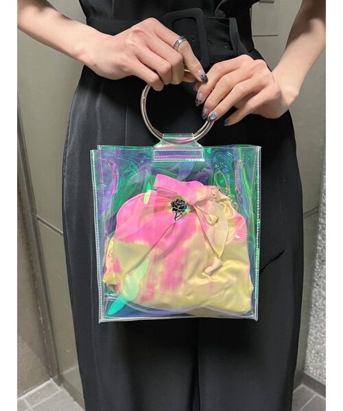 EATME（イートミー）の「PVC EATME BAG（ハンドバッグ・レディース・ブラック/クリア・FREE）」の7枚目の写真