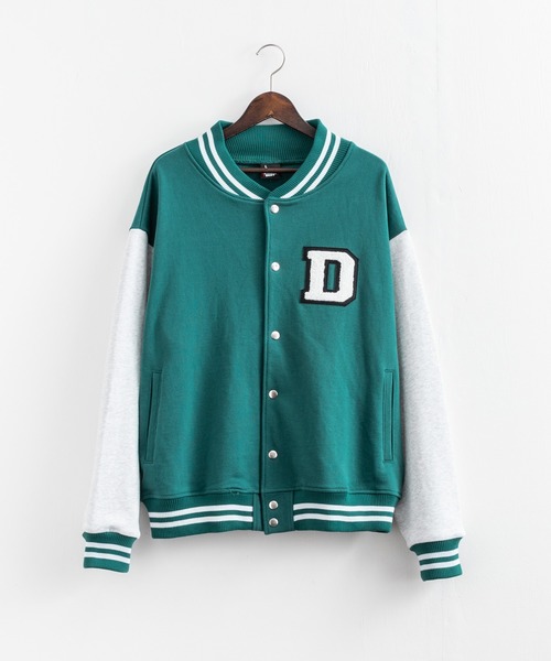 Ressaca（レサーカ）の「オーバーサイズ 裏毛 ロゴワッペンスタジャン（スタジャン・メンズ・ベージュ/グリーン/ブラック・L/M）」の15枚目の写真