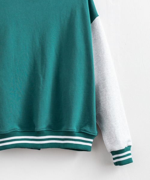 Ressaca（レサーカ）の「オーバーサイズ 裏毛 ロゴワッペンスタジャン（スタジャン・メンズ・ベージュ/グリーン/ブラック・L/M）」の22枚目の写真