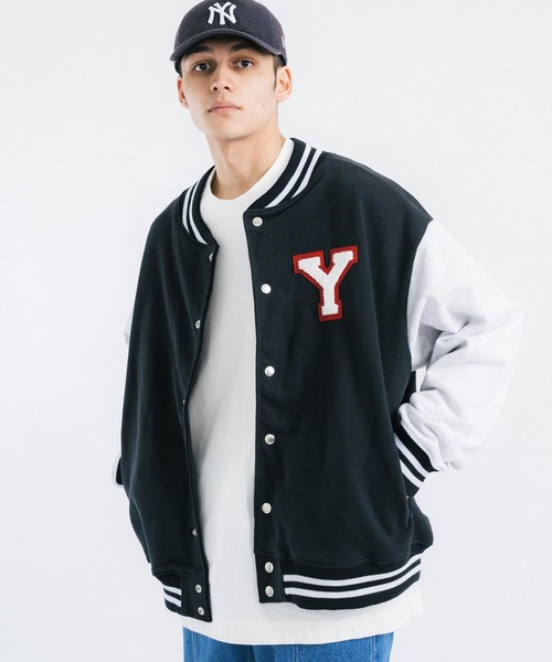 Ressaca（レサーカ）の「オーバーサイズ 裏毛 ロゴワッペンスタジャン（スタジャン・メンズ・ベージュ/グリーン/ブラック・L/M）」の19枚目の写真