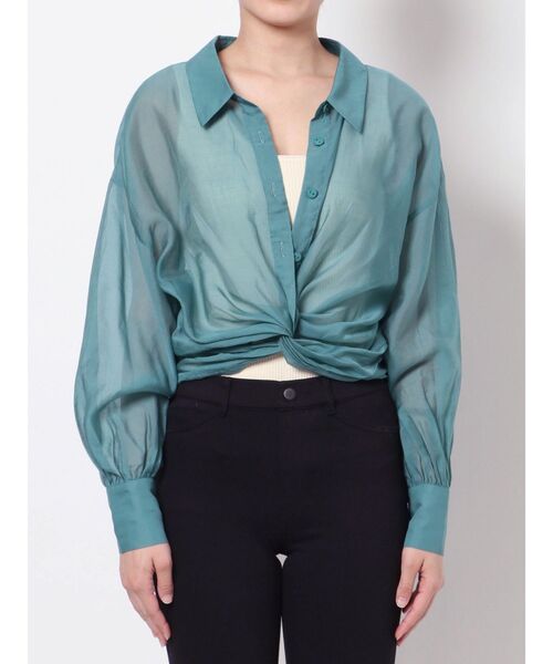 LAGUNAMOON（ラグナムーン）の「インナーセットツイストブラウス（シャツ/ブラウス・レディース・オレンジ/グリーン/アイボリー・FREE）」の10枚目の写真